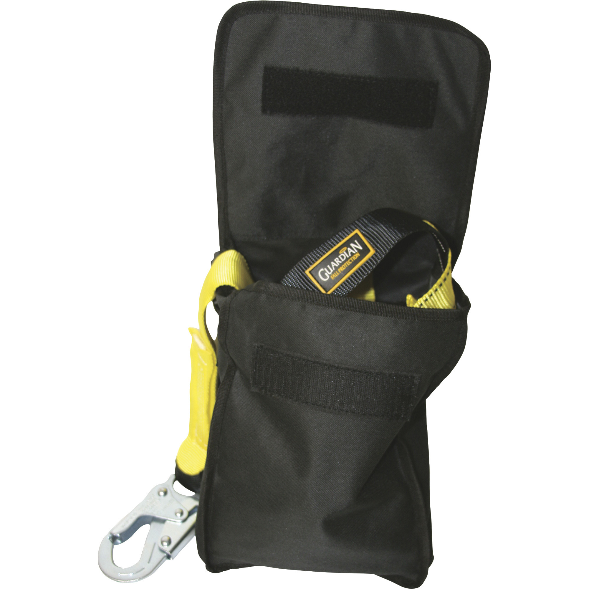 Qualcraft Guardian Fall Protection Contractor Kit, High-Visibility Yellow/Black, Safety Harness with Shock Lanyard